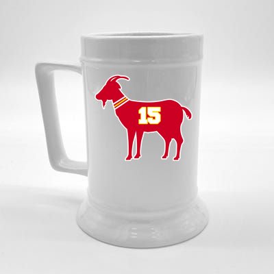 Mahomes Goat G.O.A.T Football Fan Beer Stein