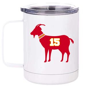 Mahomes Goat G.O.A.T Football Fan 12 oz Stainless Steel Tumbler Cup