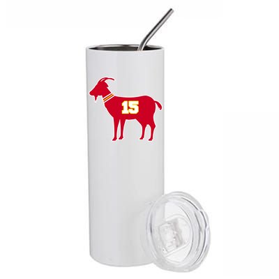 Mahomes Goat G.O.A.T Football Fan Stainless Steel Tumbler