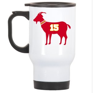 Mahomes Goat G.O.A.T Football Fan Stainless Steel Travel Mug