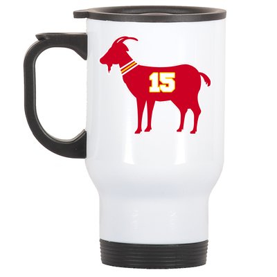 Mahomes Goat G.O.A.T Football Fan Stainless Steel Travel Mug