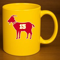 Mahomes Goat G.O.A.T Football Fan 11oz C Handle Ceramic Mug