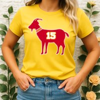 Mahomes Goat G.O.A.T Football Fan Womens T-Shirt