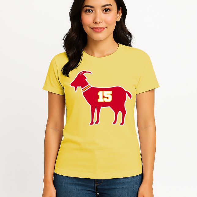 Mahomes Goat G.O.A.T Football Fan Womens T-Shirt
