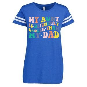 My Aunt Is Definitely Cooler Than My Dad Auntie Niece Nephew Enza Ladies Jersey Football T-Shirt