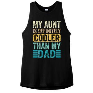 My Aunt Is Definitely Cooler Than My Dad Cool Auntie Funny Ladies PosiCharge Tri-Blend Wicking Tank