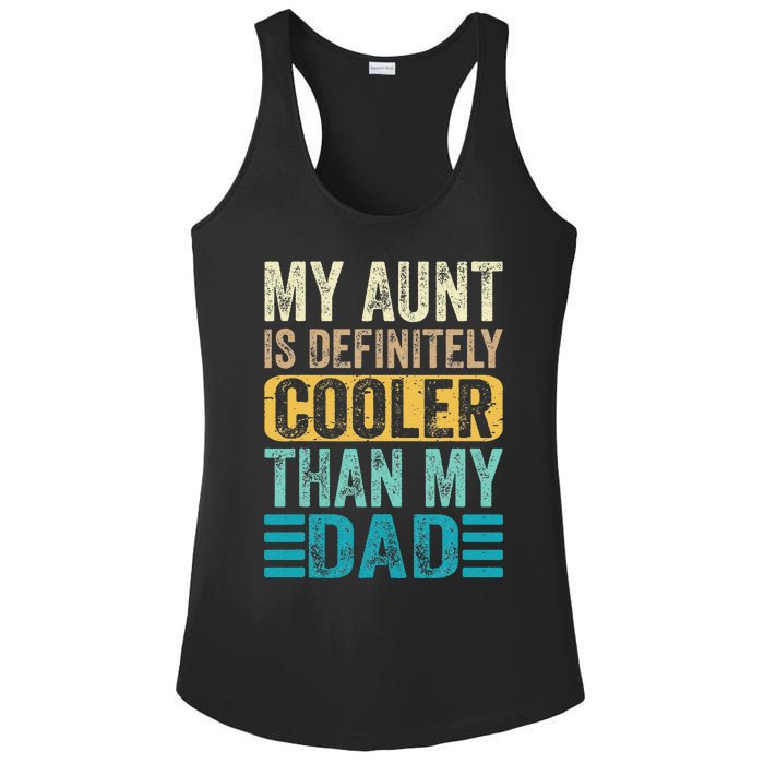 My Aunt Is Definitely Cooler Than My Dad Cool Auntie Funny Ladies PosiCharge Competitor Racerback Tank