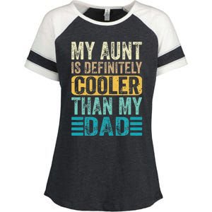 My Aunt Is Definitely Cooler Than My Dad Cool Auntie Funny Enza Ladies Jersey Colorblock Tee