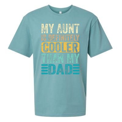 My Aunt Is Definitely Cooler Than My Dad Cool Auntie Funny Sueded Cloud Jersey T-Shirt