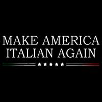 Make America Italian Again Funny Drawstring Bag