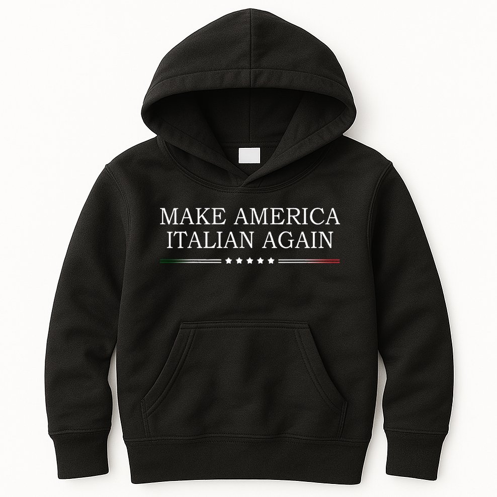 Make America Italian Again Funny Kids Hoodie