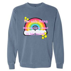 My Aunt Is Definitely Cooler Than My Dad Cool Auntie Funny Garment-Dyed Sweatshirt