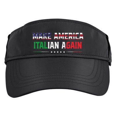 Make America Italian Again Funny Usa Patriotic Party Adult Drive Performance Visor