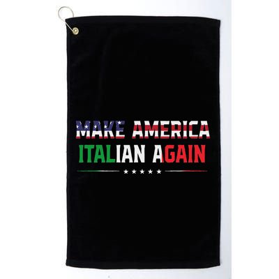 Make America Italian Again Funny Usa Patriotic Party Golf Towel