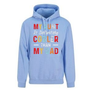 My Aunt Is Definitely Cooler Than My Dad Funny Saying Quote Unisex Surf Hoodie