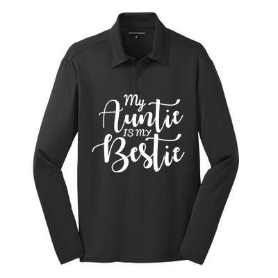 My Auntie Is My Bestie Baby Silk Touch Performance Long Sleeve Polo