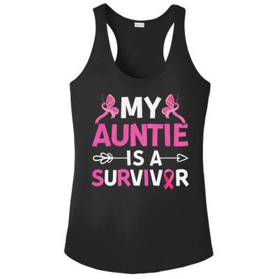 My Auntie Is A Survivor October Breast Cancer Awareness Day Ladies PosiCharge Competitor Racerback Tank