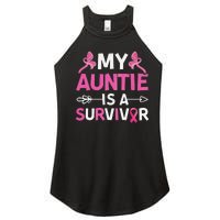 My Auntie Is A Survivor October Breast Cancer Awareness Day Women's Perfect Tri Rocker Tank