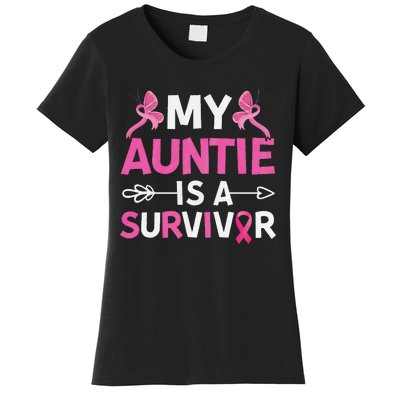 My Auntie Is A Survivor October Breast Cancer Awareness Day Women's T-Shirt