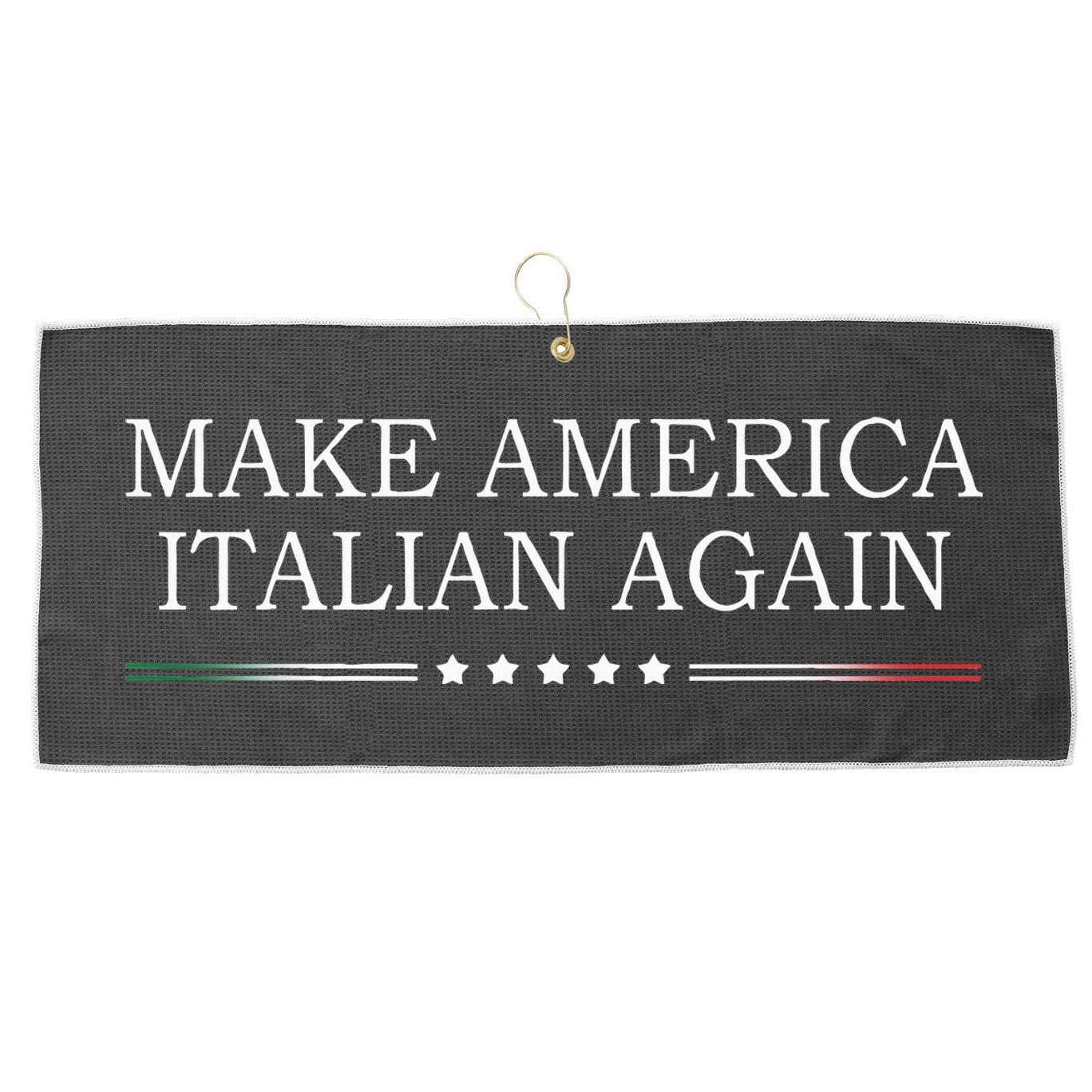Make America Italian Again Large Microfiber Waffle Golf Towel