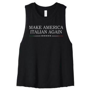 Make America Italian Again Women's Racerback Cropped Tank