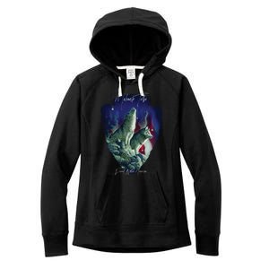 Mohawk American Indian Tribe Wolf Pride Howling Tribute Gift Women's Fleece Hoodie