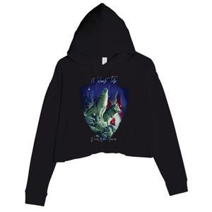 Mohawk American Indian Tribe Wolf Pride Howling Tribute Gift Crop Fleece Hoodie