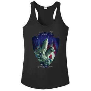 Mohawk American Indian Tribe Wolf Pride Howling Tribute Gift Ladies PosiCharge Competitor Racerback Tank