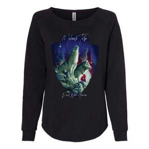 Mohawk American Indian Tribe Wolf Pride Howling Tribute Gift Womens California Wash Sweatshirt