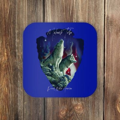 Mohawk American Indian Tribe Wolf Pride Howling Tribute Gift Coaster