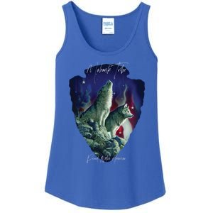 Mohawk American Indian Tribe Wolf Pride Howling Tribute Gift Ladies Essential Tank