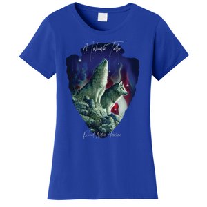 Mohawk American Indian Tribe Wolf Pride Howling Tribute Gift Women's T-Shirt