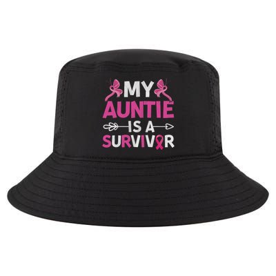 My Auntie Is A Survivor October Breast Cancer Awareness Day Cool Comfort Performance Bucket Hat