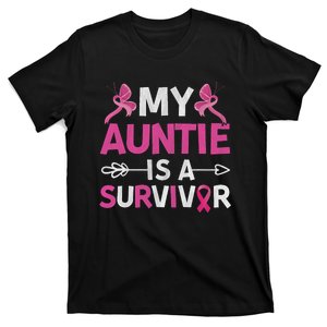 My Auntie Is A Survivor October Breast Cancer Awareness Day T-Shirt