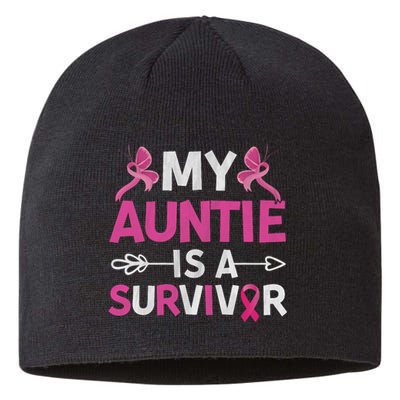 My Auntie Is A Survivor October Breast Cancer Awareness Day Sustainable Beanie