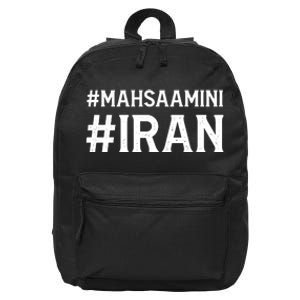 Mahsa Amini Iran Justice 16 in Basic Backpack