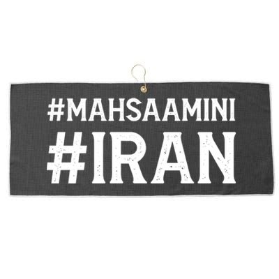 Mahsa Amini Iran Justice Large Microfiber Waffle Golf Towel