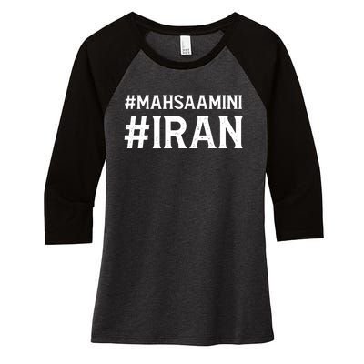 Mahsa Amini Iran Justice Women's Tri-Blend 3/4-Sleeve Raglan Shirt