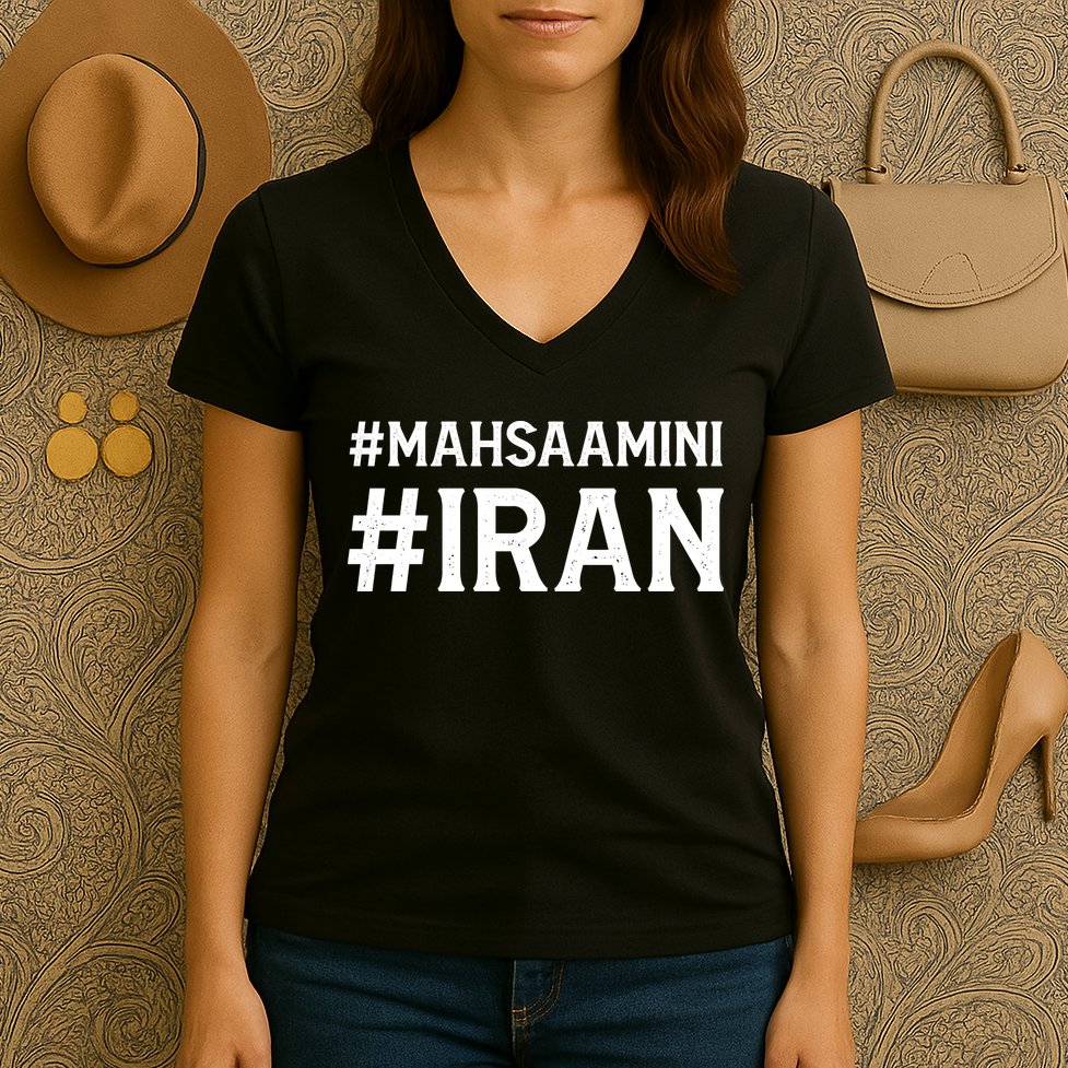 Mahsa Amini Iran Justice Women's V-Neck T-Shirt