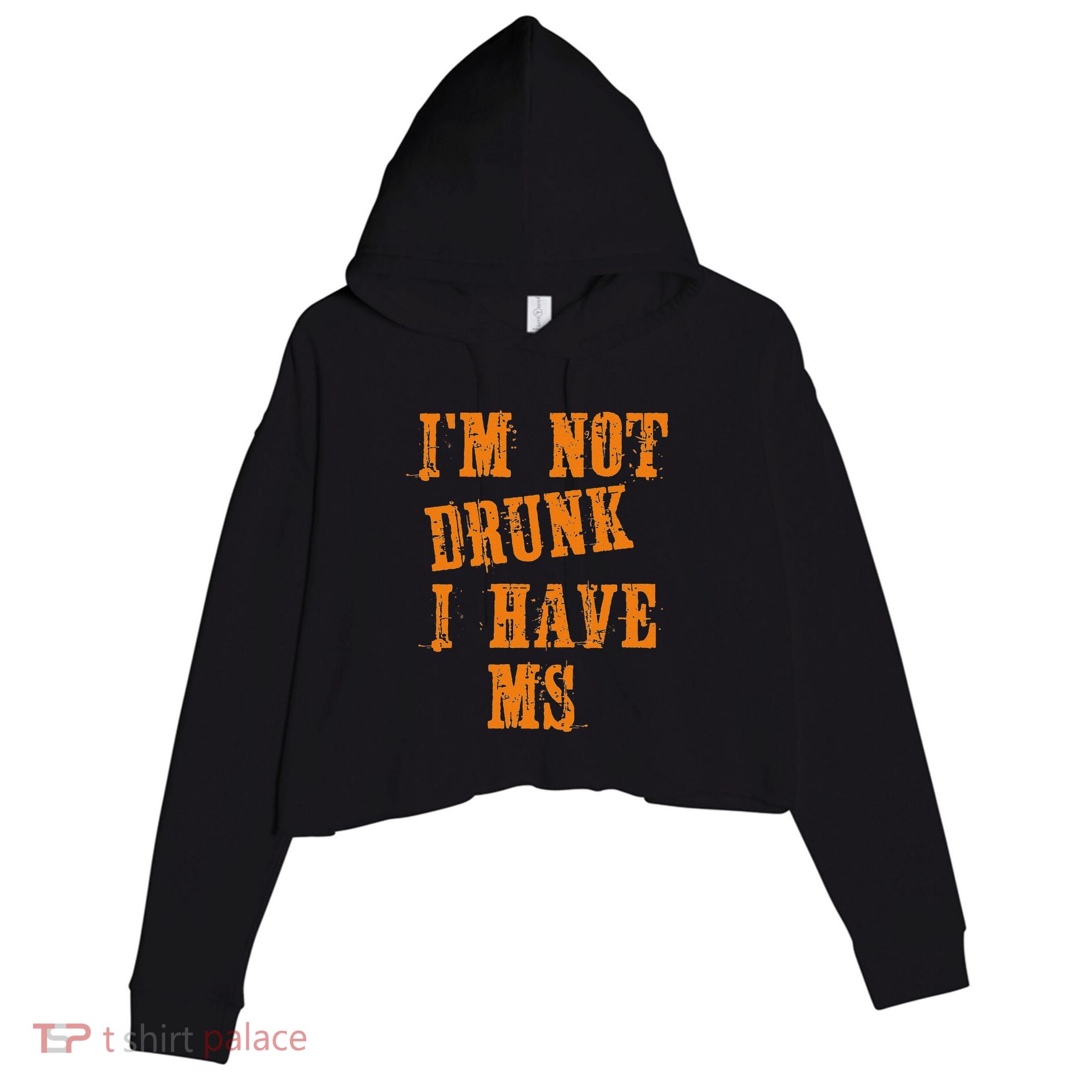 Ms Awareness  IM Not Drunk I Have Ms Crop Fleece Hoodie