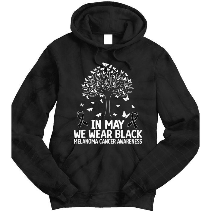 Melanoma Awareness In may we wear Melanoma Cancer Awareness Tie Dye Hoodie