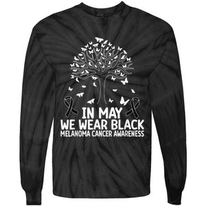 Melanoma Awareness In may we wear Melanoma Cancer Awareness Tie-Dye Long Sleeve Shirt