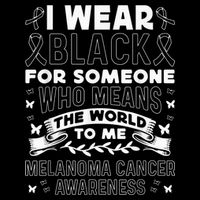 Melanoma Awareness I wear black Melanoma Cancer Awareness 16 in Basic Backpack