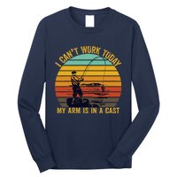 My Arm Is In A Cast Funny Fishing Gifts  Fisherman Long Sleeve Shirt