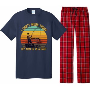 My Arm Is In A Cast Funny Fishing Gifts  Fisherman Pajama Set