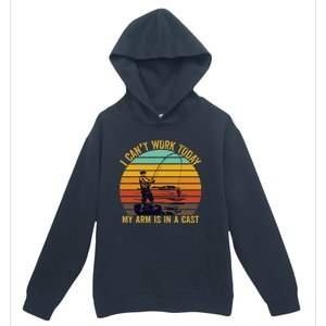 My Arm Is In A Cast Funny Fishing Gifts  Fisherman Urban Pullover Hoodie