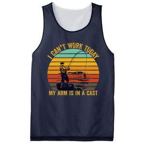 My Arm Is In A Cast Funny Fishing Gifts  Fisherman Mesh Reversible Basketball Jersey Tank