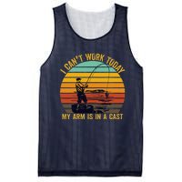 My Arm Is In A Cast Funny Fishing Gifts  Fisherman Mesh Reversible Basketball Jersey Tank