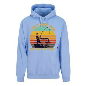 My Arm Is In A Cast Funny Fishing Gifts  Fisherman Unisex Surf Hoodie