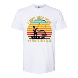 My Arm Is In A Cast Funny Fishing Gifts  Fisherman Softstyle CVC T-Shirt